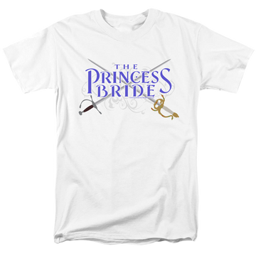White men's regular fit t-shirt with The Princess Bride Swords graphic
