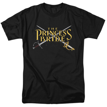 Black men's regular fit t-shirt with The Princess Bride Swords graphic