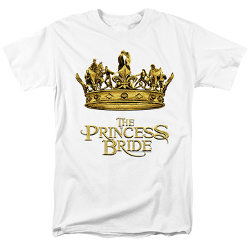 White men's regular fit t-shirt with The Princess Bride Crown graphic
