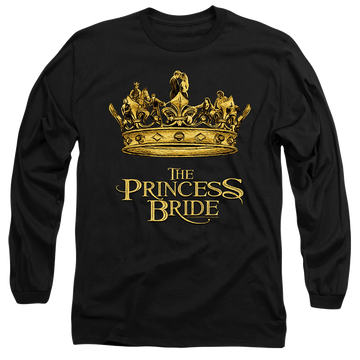 Black men's long sleeve t-shirt with The Princess Bride Crown graphic