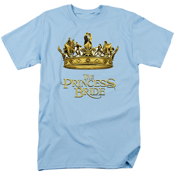 Light blue men's regular fit t-shirt with The Princess Bride Crown graphic