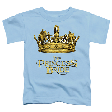 Light blue kid's t-shirt for ages 4 to 7 with The Princess Bride Crown graphic