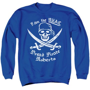 Royal men's crewneck sweatshirt with The Princess Bride The Real Dpr graphic