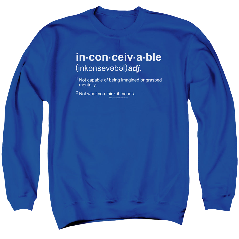 Princess Bride, The Definition - Men's Crewneck Sweatshirt Men's Crewneck Sweatshirt The Princess Bride