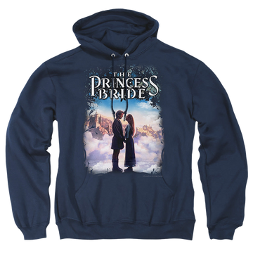 Navy pullover hoodie with The Princess Bride Storybook Love graphic