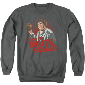 Charcoal men's crewneck sweatshirt with The Princess Bride Im On The graphic