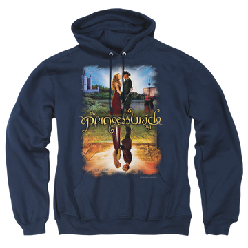 Navy pullover hoodie with The Princess Bride Poster Reflection graphic