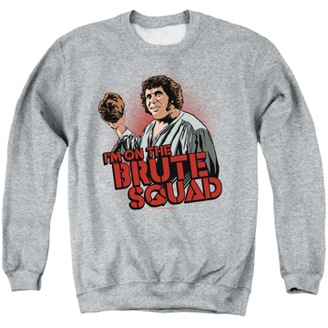 Athletic heather men's crewneck sweatshirt with The Princess Bride Im On The graphic