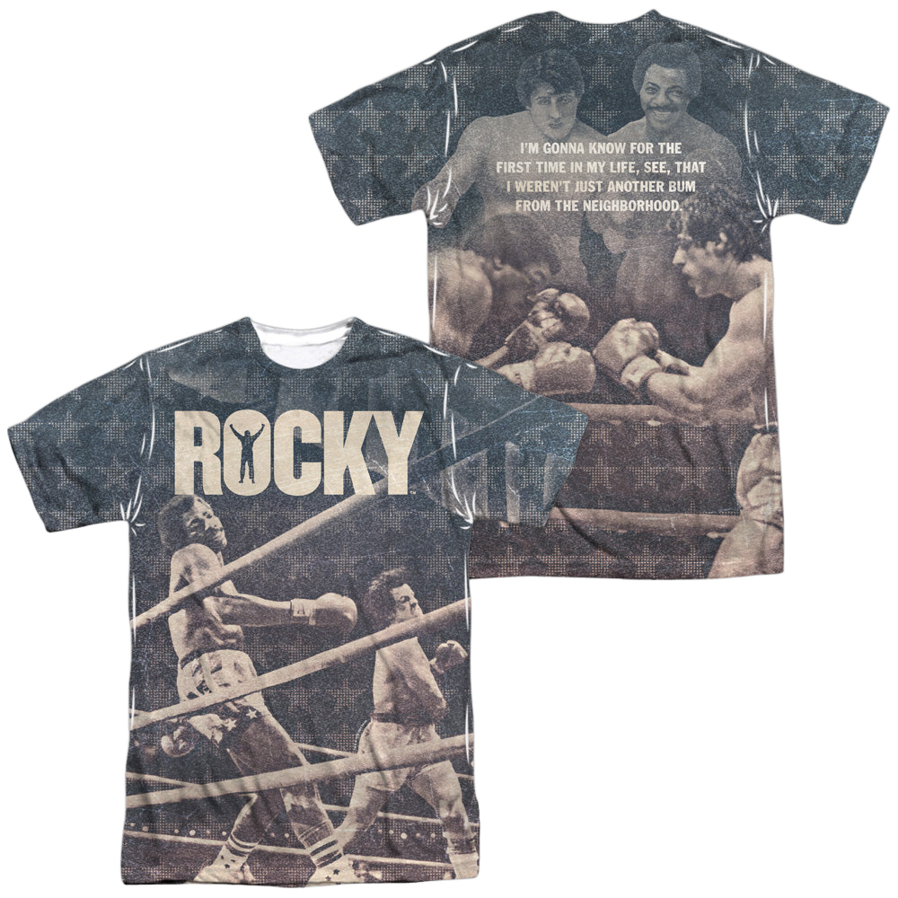 Rocky Battle (Front/Back Print) - Men's All-Over Print T-Shirt Men's All-Over Print T-Shirt Rocky