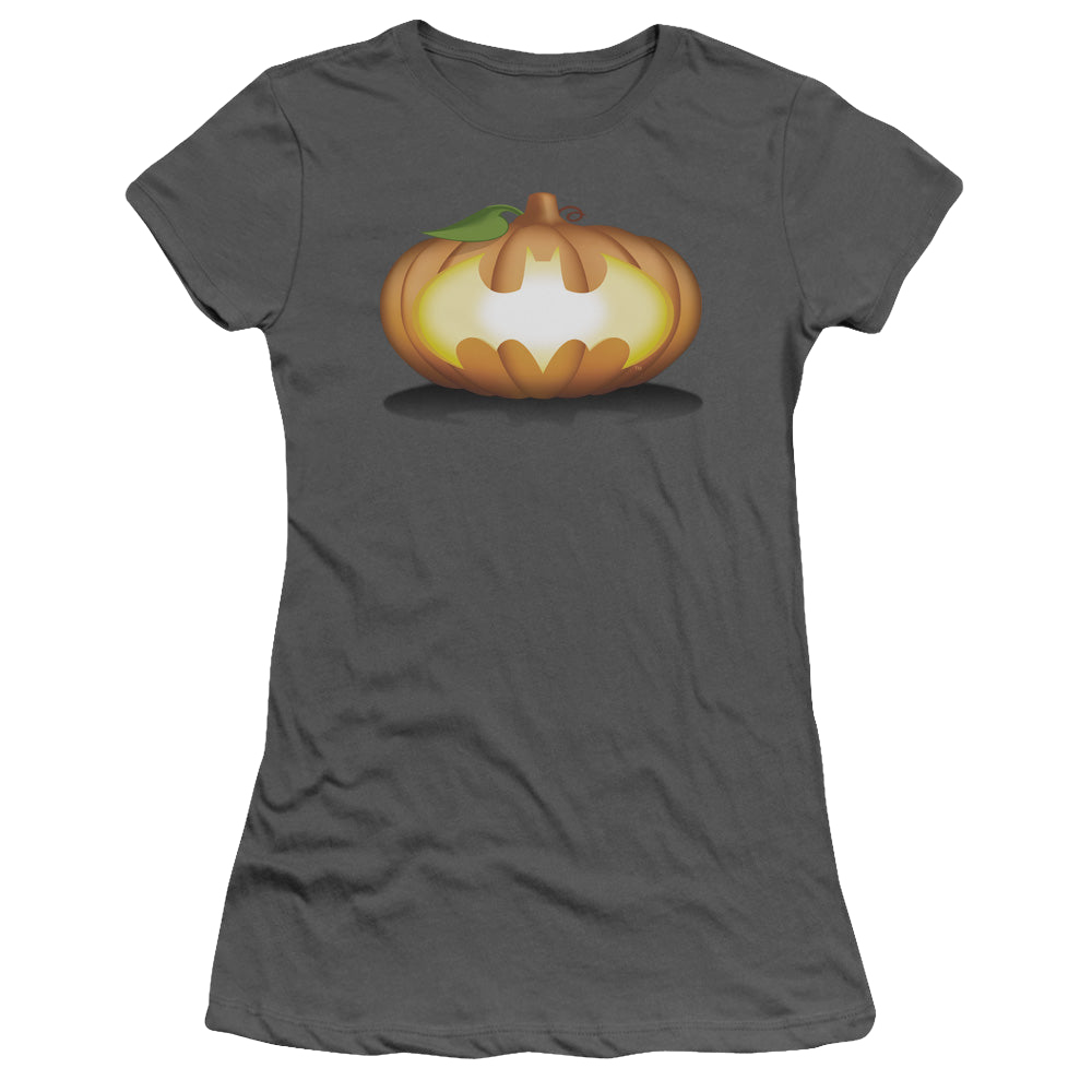 DC Batman Bat Pumpkin Logo - Juniors T-Shirt Juniors T-Shirt Batman