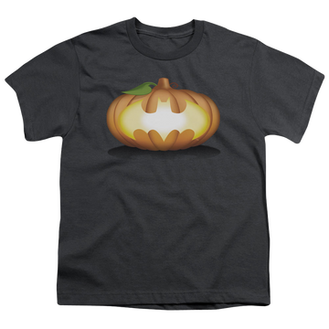 DC Batman Bat Pumpkin Logo - Youth T-Shirt Youth T-Shirt (Ages 8-12) Batman