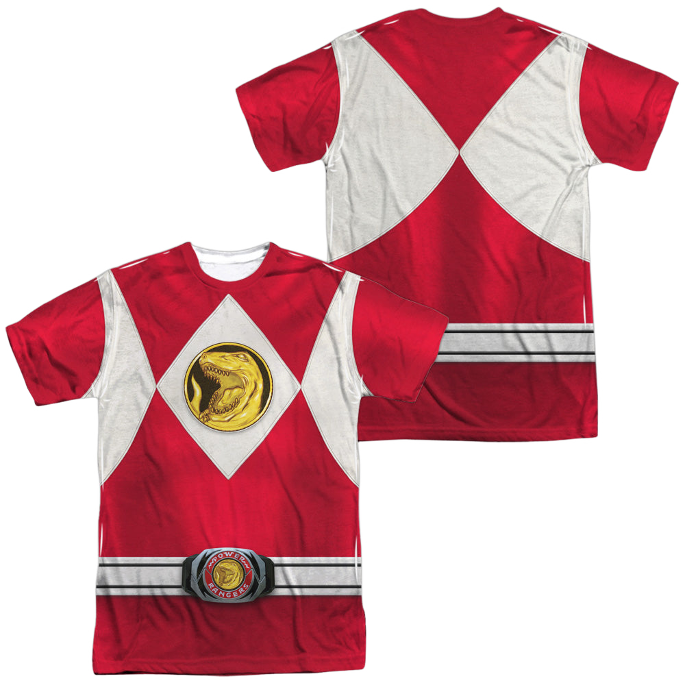 Mighty Morphin Power Rangers Red Ranger Emblem (Front/Back Print) - Men's All-Over Print T-Shirt Men's All-Over Print T-Shirt Power Rangers