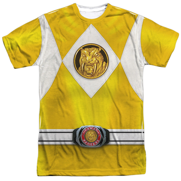 Mighty Morphin Power Rangers Yellow Ranger Emblem - Men's All-Over Print T-Shirt Men's All-Over Print T-Shirt Power Rangers
