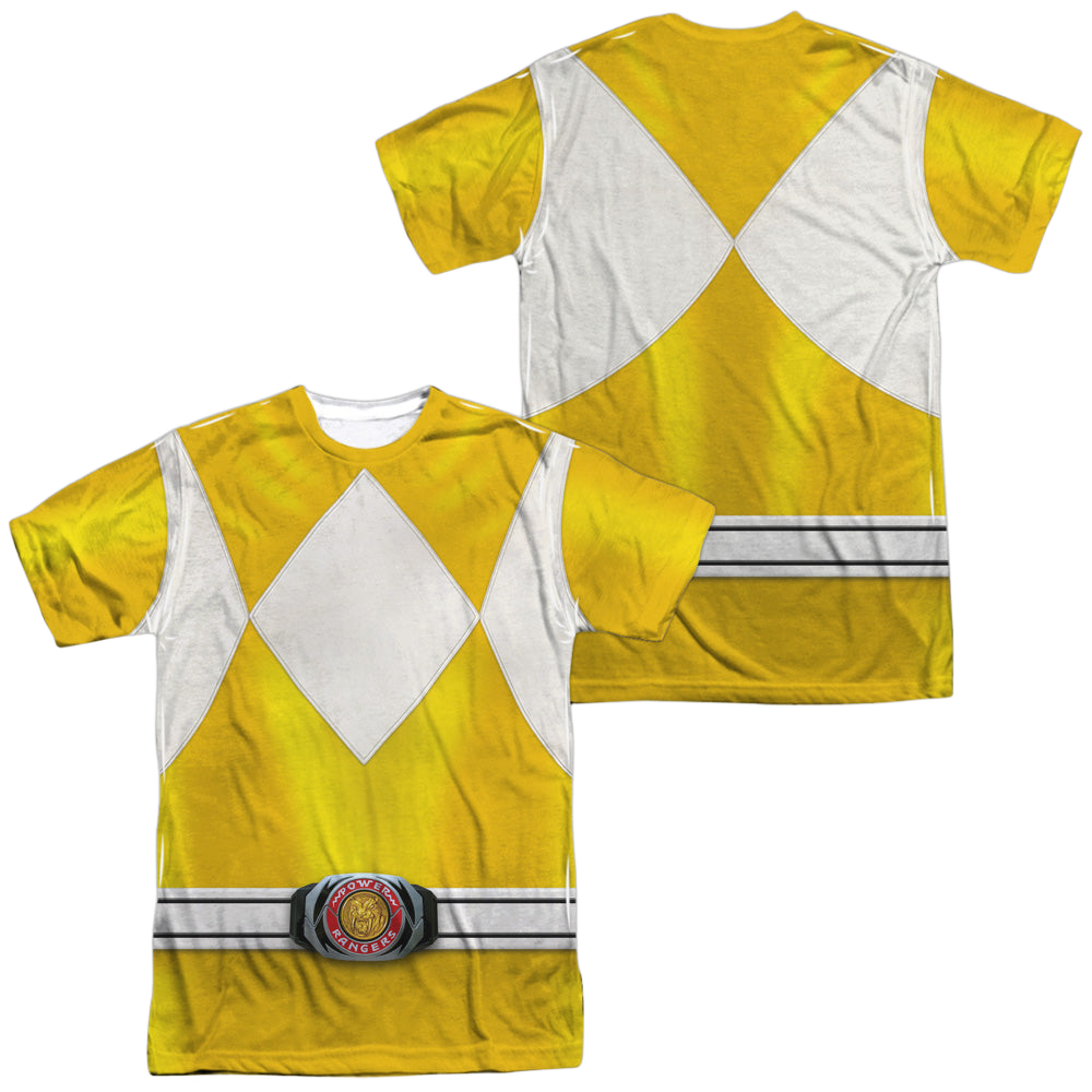 Mighty Morphin Power Rangers Yellow Ranger (Front/Back Print) - Men's All-Over Print T-Shirt Men's All-Over Print T-Shirt Power Rangers