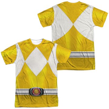 Mighty Morphin Power Rangers Yellow Ranger (Front/Back Print) - Men's All-Over Print T-Shirt Men's All-Over Print T-Shirt Power Rangers