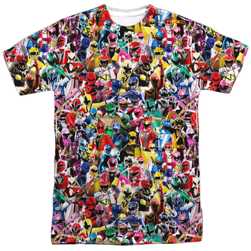 Mighty Morphin Power Rangers Crowd Of Rangers - Men's All-Over Print T-Shirt Men's All-Over Print T-Shirt Power Rangers