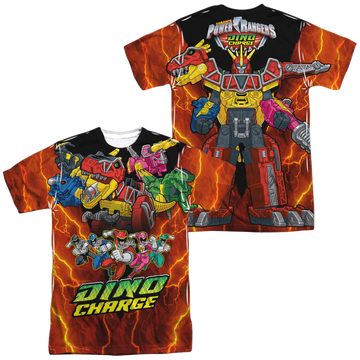 Power Rangers Dino Charge Zord Power (Front/Back Print) - Men's All-Over Print T-Shirt Men's All-Over Print T-Shirt Power Rangers