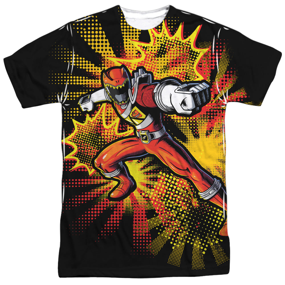 Power Rangers Dino Charge Red Ranger Burst - Men's All-Over Print T-Shirt Men's All-Over Print T-Shirt Power Rangers