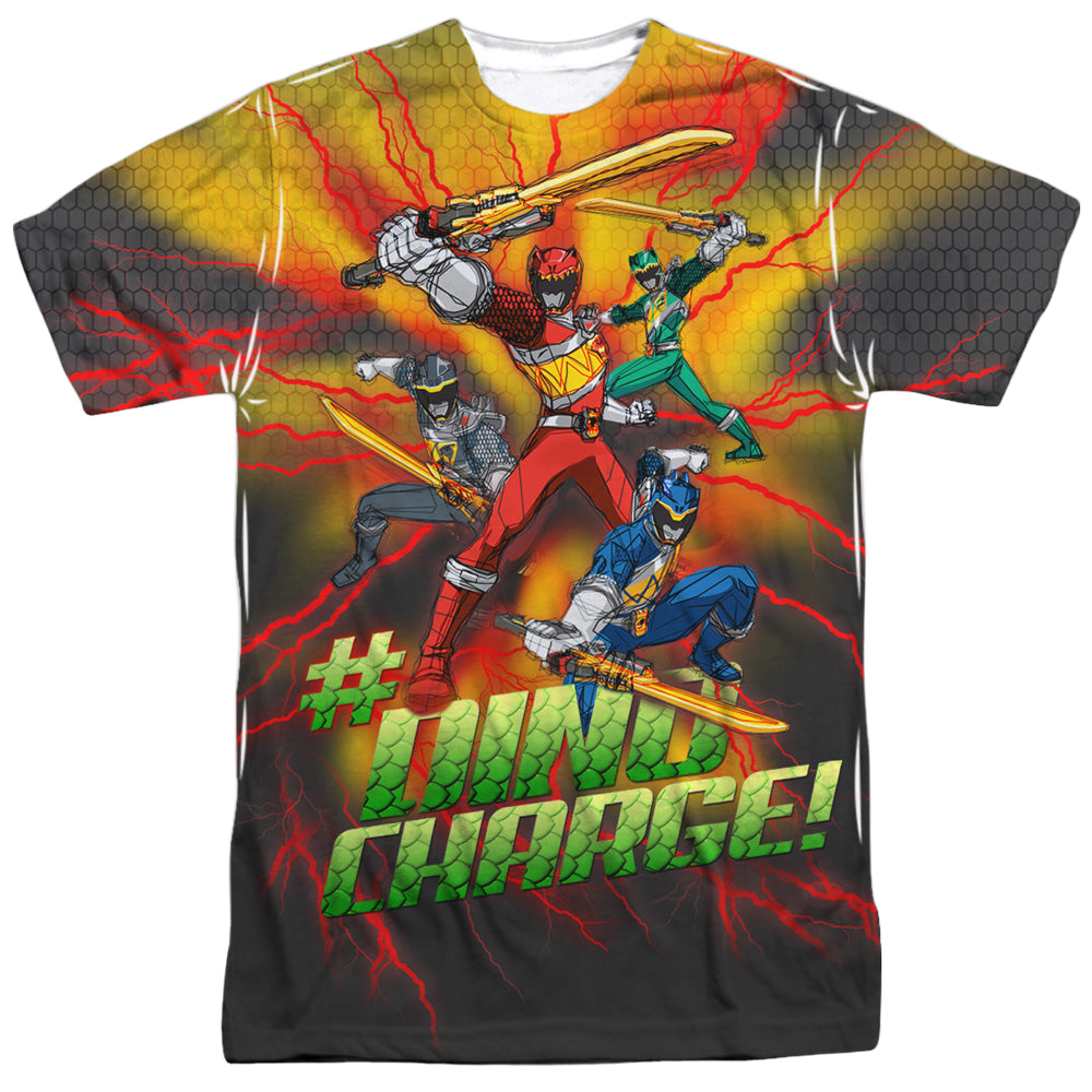 Power Rangers Dino Charge Hashtag - Men's All-Over Print T-Shirt Men's All-Over Print T-Shirt Power Rangers