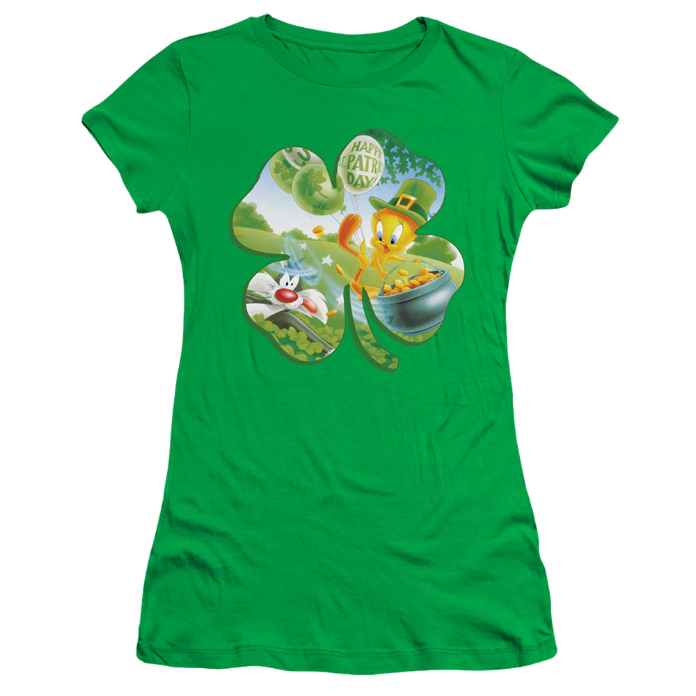 St. Patrick's Day Looney Tunes/Tweety Shamrock - Juniors T-Shirt Juniors T-Shirt St. Patrick's Day