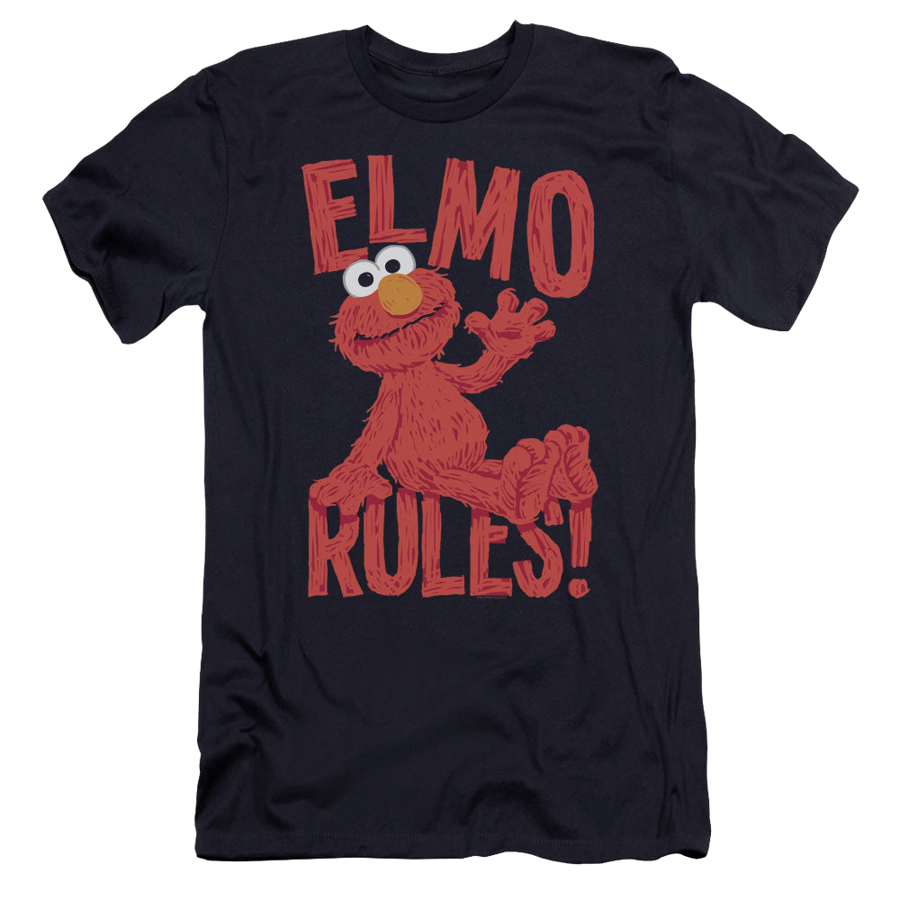Sesame Street Elmo Rules - Men's Premium Slim Fit T-Shirt Men's Premium Slim Fit T-Shirt Sesame Street