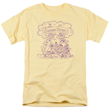 Banana men's regular fit t-shirt with Sesame Street Simple Street graphic