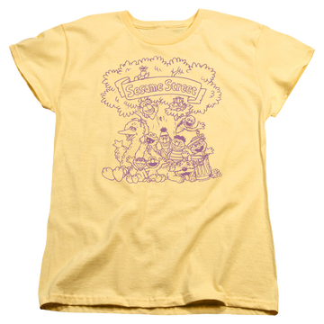 Banana women's t-shirt with Sesame Street Simple Street graphic