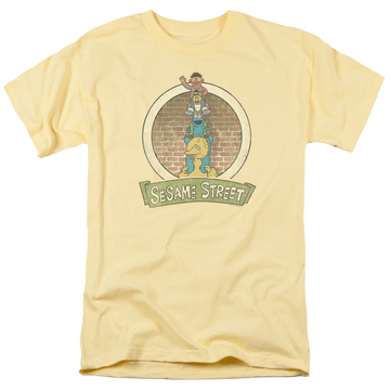 Banana men's regular fit t-shirt with Sesame Street Stacked Group graphic
