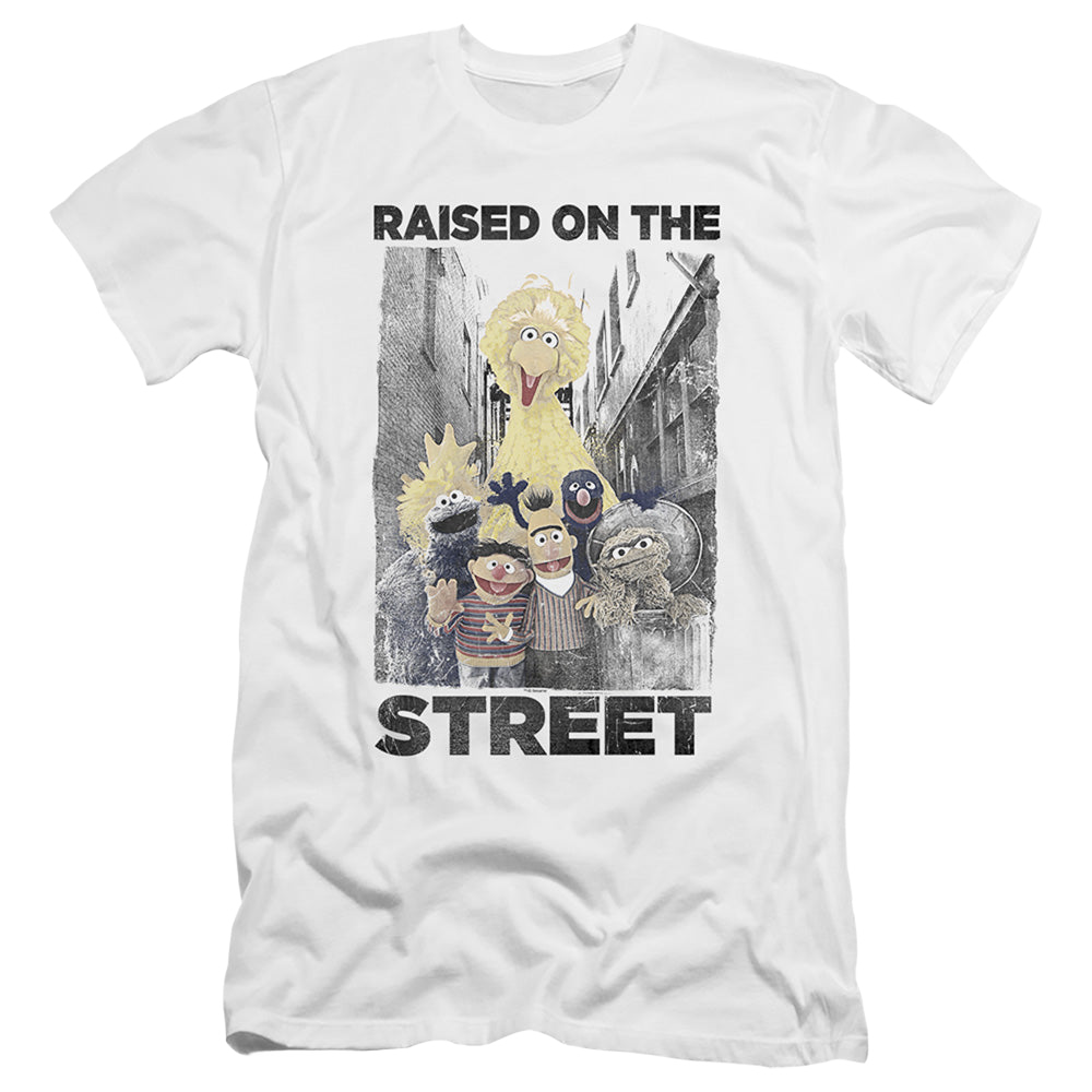 Sesame Street Raised On The Streets - Men's Premium Slim Fit T-Shirt Men's Premium Slim Fit T-Shirt Sesame Street