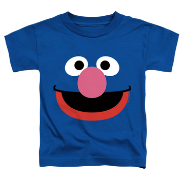 Royal kid's t-shirt for ages 4 to 7 with Sesame Street Grover Face graphic