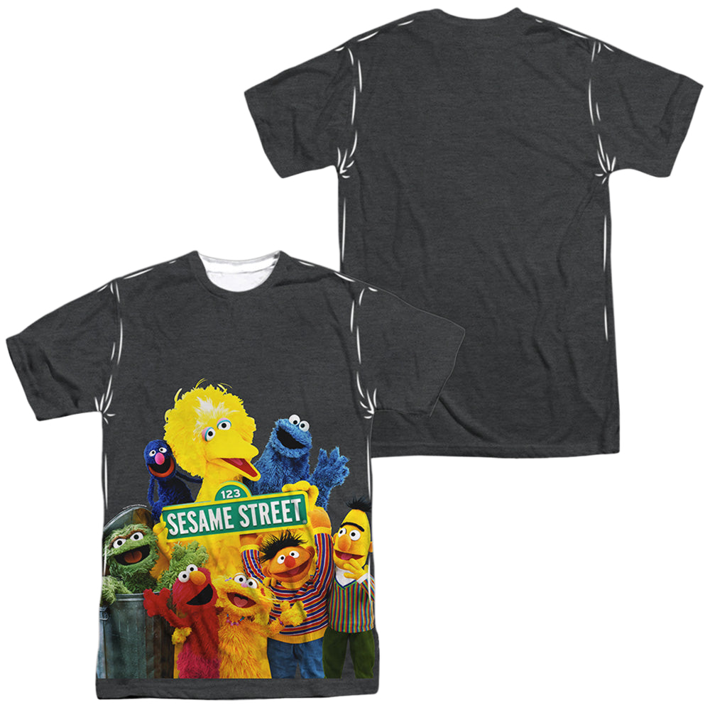 Sesame Street The Squad (Front/Back Print) - Men's All-Over Print T-Shirt Men's All-Over Print T-Shirt Sesame Street