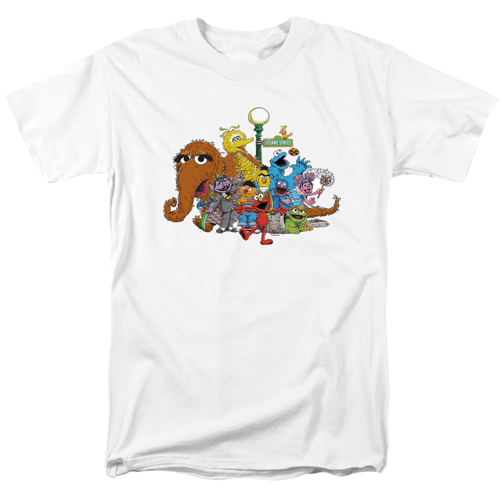 Sesame Street Group Street Light - Men's Regular Fit T-Shirt Men's Regular Fit T-Shirt Sesame Street