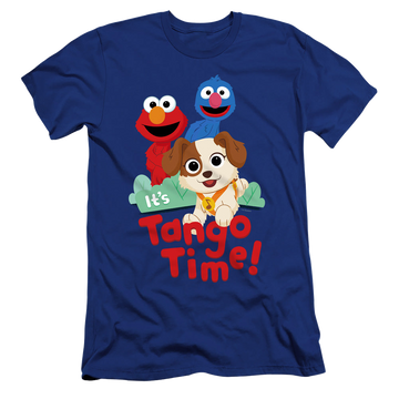 Royal men's premium slim fit t-shirt with Sesame Street Tango Time graphic