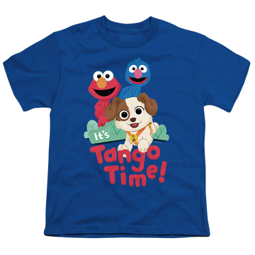 Royal youth t-shirt for ages 8 to 12 with Sesame Street Tango Time graphic