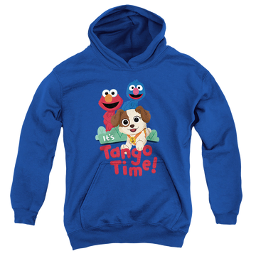 Royal youth hoodie for ages 8 to 12 with Sesame Street Tango Time graphic