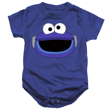 Royal baby bodysuit with Sesame Street Mecha Cookie Monster Face graphic
