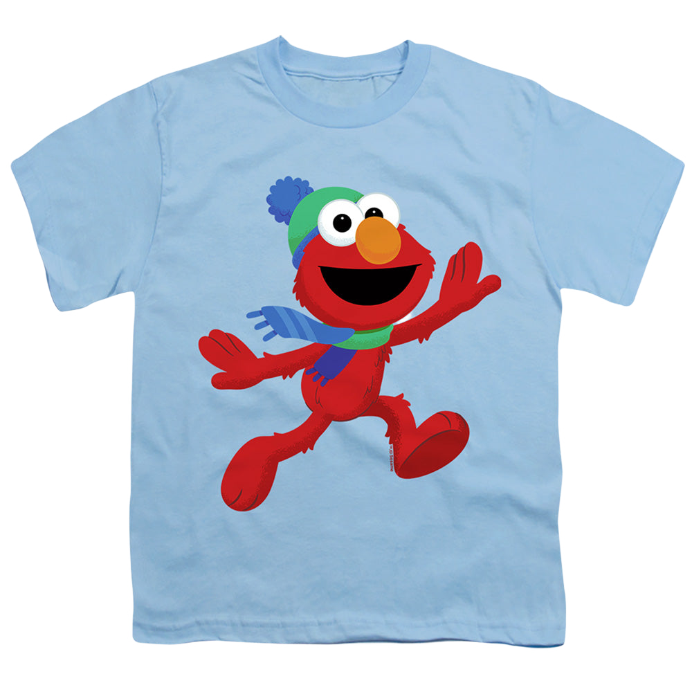 Sesame Street Furry Friends Forever! Elmo'S Winter Run - Youth T-Shirt Youth T-Shirt (Ages 8-12) Sesame Street