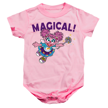 Pink baby bodysuit with Sesame Street Magical Abby graphic