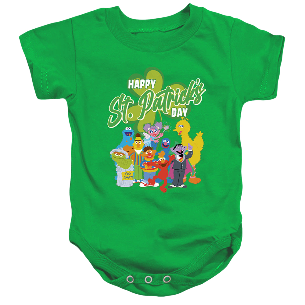 Sesame Street St. Patrick'S Day Big Bird Elmo Cookie Monster - Baby Bodysuit Baby Bodysuit Sesame Street