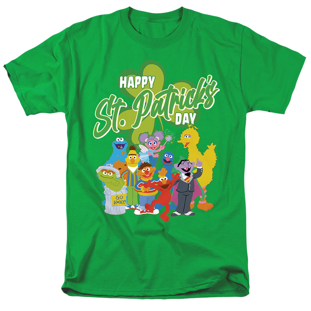 Sesame Street St. Patrick'S Day Big Bird Elmo Cookie Monster - Men's Regular Fit T-Shirt Men's Regular Fit T-Shirt Sesame Street