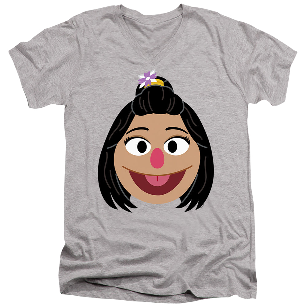 Sesame Street Ji-Young Face - Men's V-Neck T-Shirt Men's V-Neck T-Shirt Sesame Street