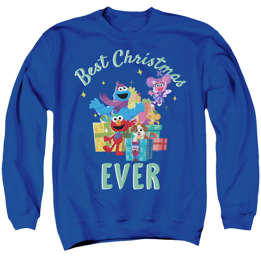Sesame Street Merry Christmas Elmo, Tango, Abby Cadabby - Men's Crewneck Sweatshirt Men's Crewneck Sweatshirt Sesame Street