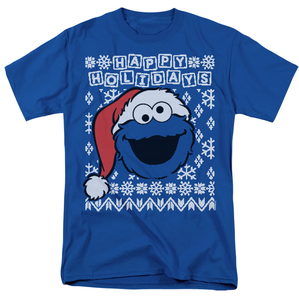 Sesame Street Cookie Monster Ugly Christmas - Men's Regular Fit T-Shirt Men's Regular Fit T-Shirt Sesame Street