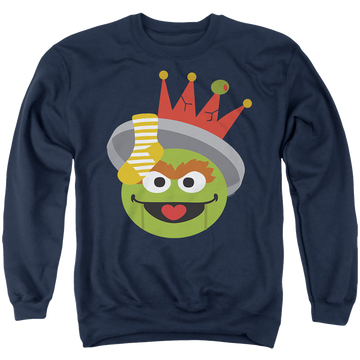 Sesame Street Christmas Nutcracker Oscar The Grouch - Men's Crewneck Sweatshirt Men's Crewneck Sweatshirt Sesame Street