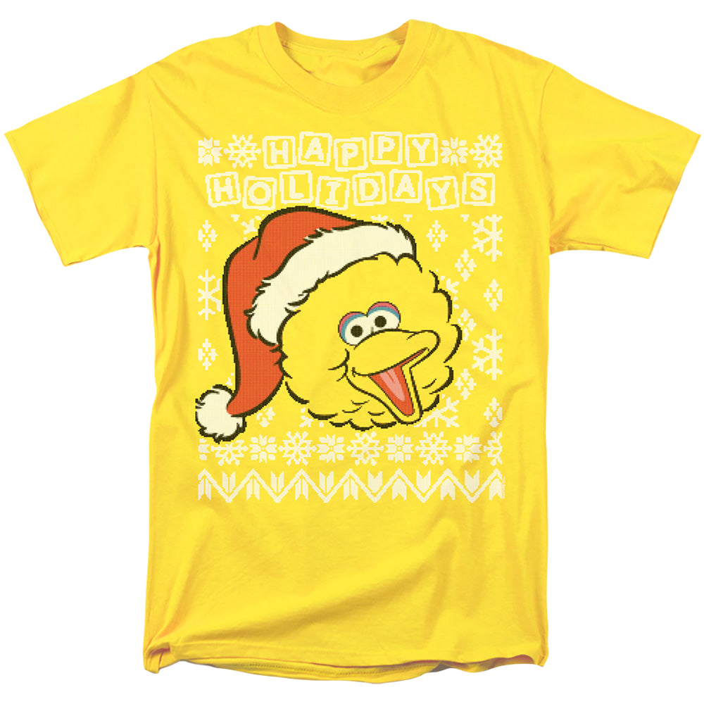 Sesame Street Big Bird Ugly Christmas - Men's Regular Fit T-Shirt Men's Regular Fit T-Shirt Sesame Street