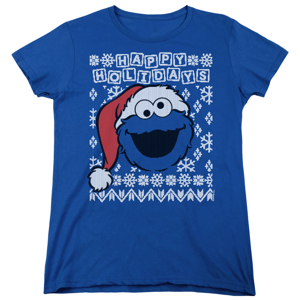 Sesame Street Cookie Monster Ugly Christmas - Women's T-Shirt Women's T-Shirt Sesame Street