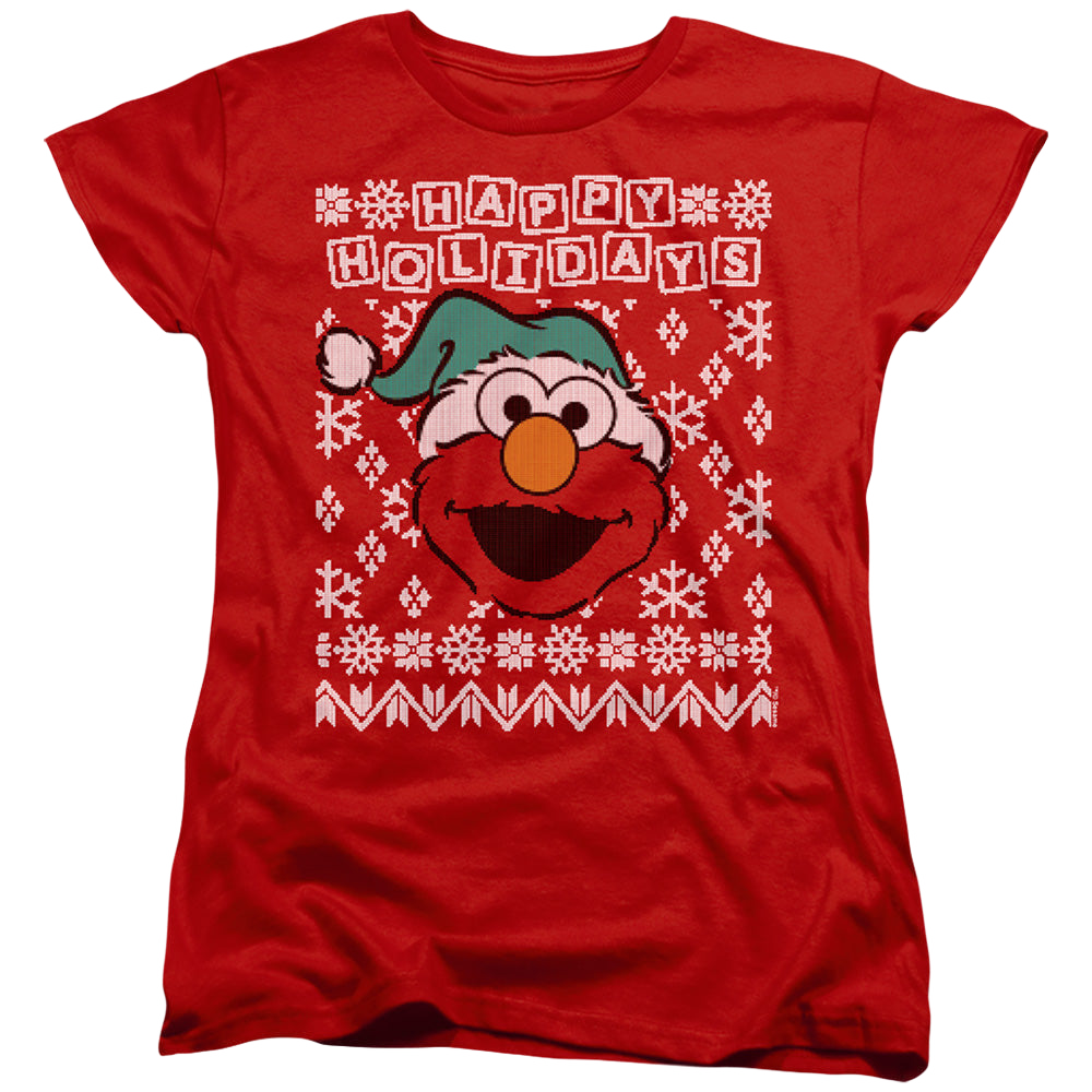 Sesame Street Elmo Ugly Christmas - Women's T-Shirt Women's T-Shirt Sesame Street