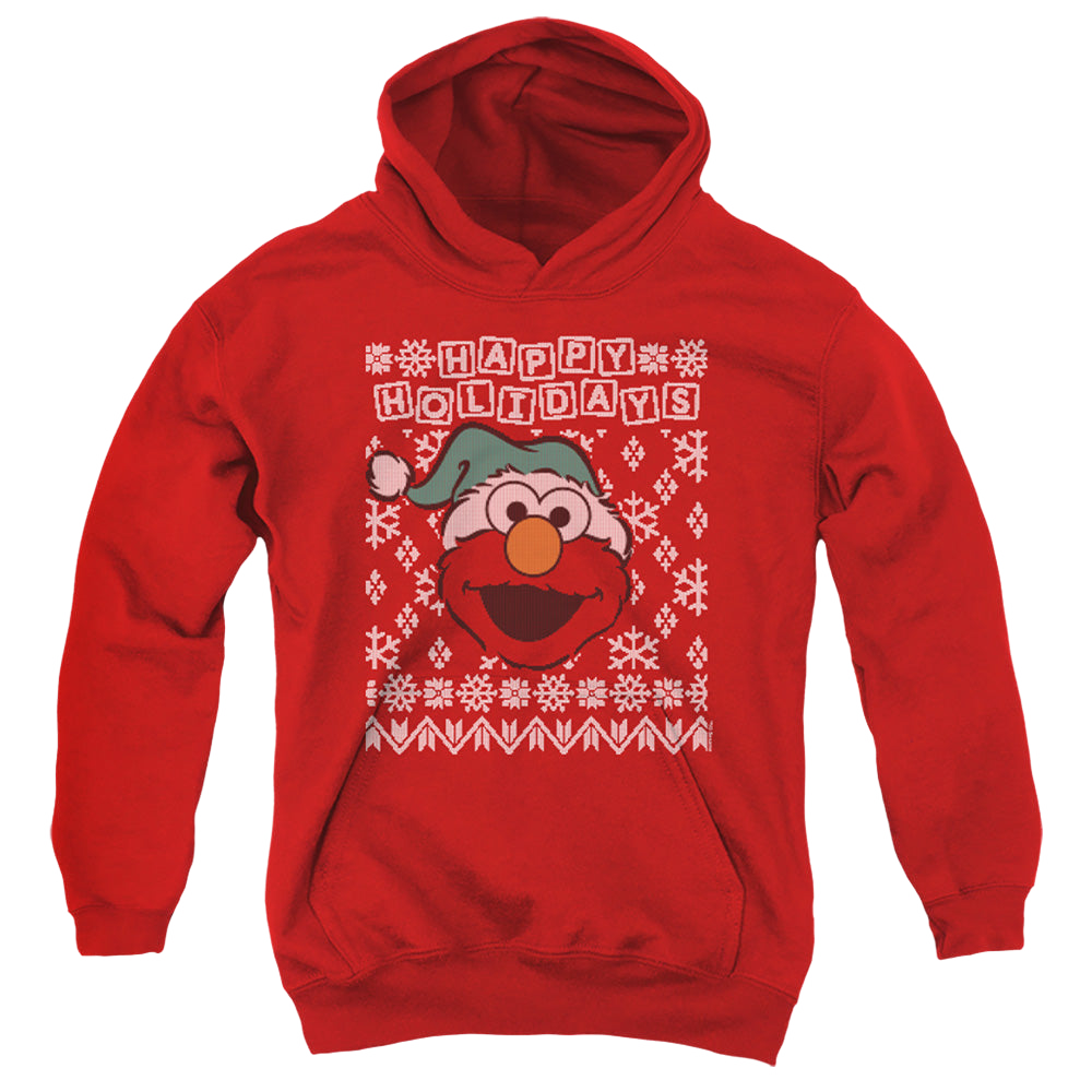 Sesame Street Elmo Ugly Christmas - Youth Hoodie Youth Hoodie (Ages 8-12) Sesame Street