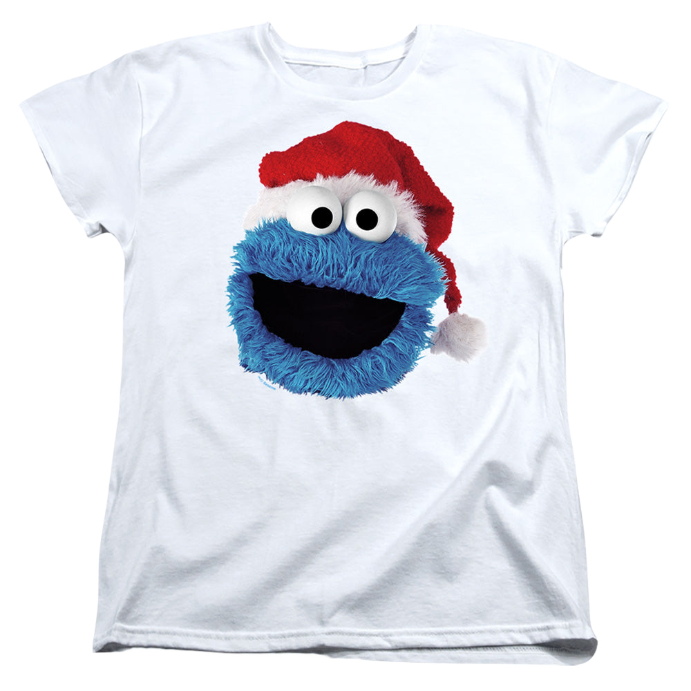 Sesame Street Cookie Monster Christmas Hat - Women's T-Shirt Women's T-Shirt Sesame Street