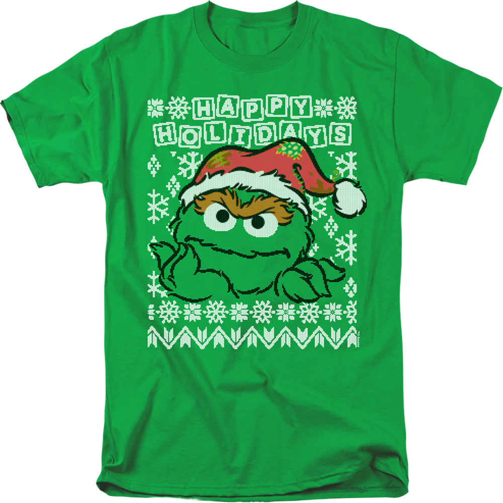 Sesame Street Oscar The Grouch Ugly Christmas - Men's Regular Fit T-Shirt Men's Regular Fit T-Shirt Sesame Street